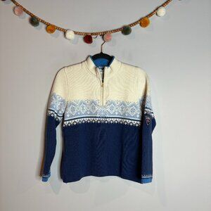 Dale of Norway Moritz Fair Isle half zip sweater